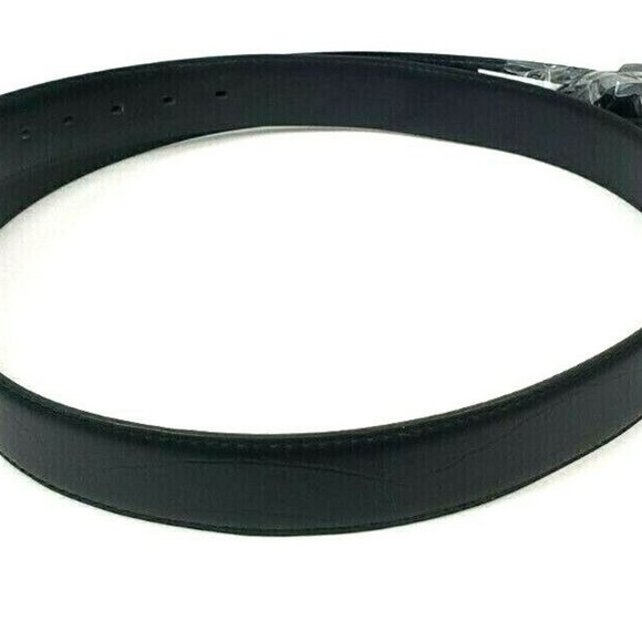 Men's Leather 1.25" Non Reversible Belt Black Croc - Picture 6 of 9